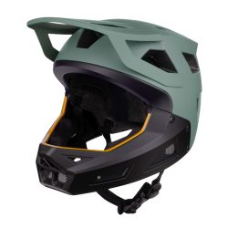 FORCE DROP fekete-zöld downhill kerékpáros sisak