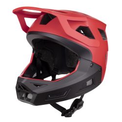 FORCE DROP fekete-piros downhill kerékpáros sisak
