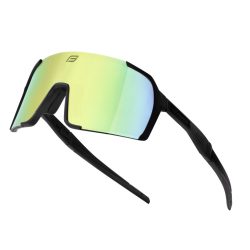 FORCE GLARE fekete sportszemüveg sárga tükrös lencsével