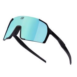 FORCE GLARE fekete sportszemüveg kék tükrös lencsével