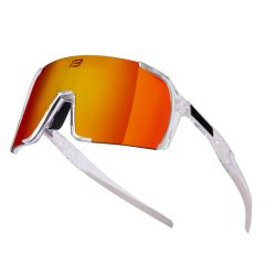 FORCE GLARE átlátszó keretes sportszemüveg , piros tükrös lencsével