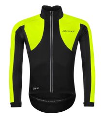 FORCE X100 fekete-fluo téli kerékpáros dzseki 